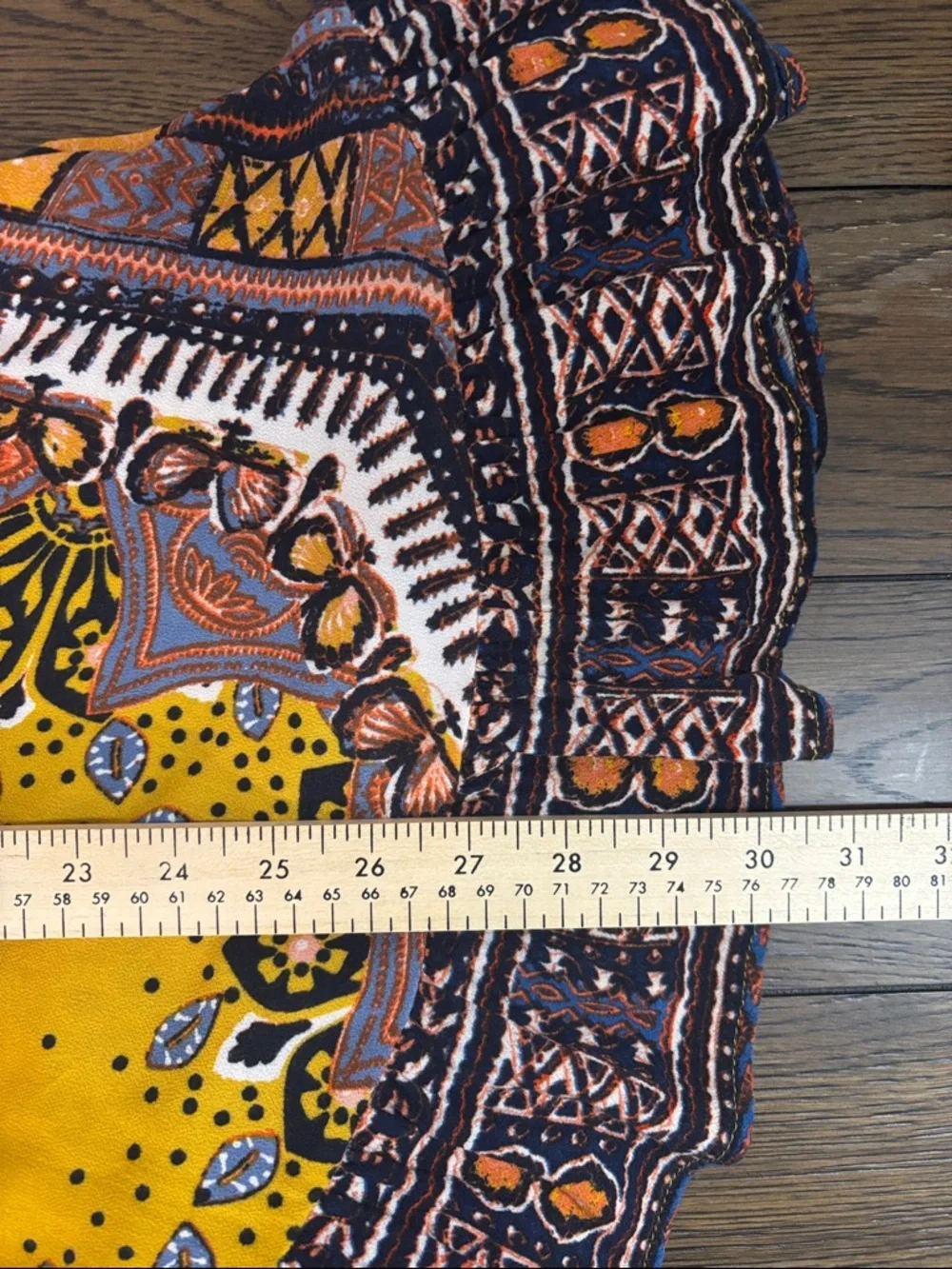 Free People V-Neck Mini Dress Mustard Yellow Size XS Boho Festival Trapeze - Picture 7 of 12